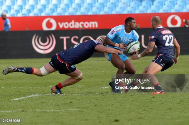 Warrick Gelant of the Bulls during the Super Rugby match between Vodacom Bulls and Rebels at Loftus Versfeld on April 21, 2018 in Pretoria, South...