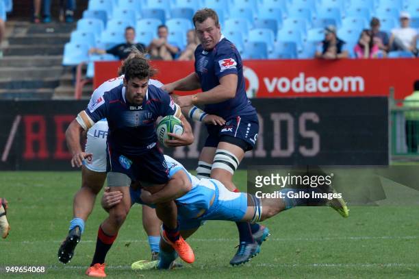 Tom English of the Rebels during the Super Rugby match between Vodacom Bulls and Rebels at Loftus Versfeld on April 21, 2018 in Pretoria, South...