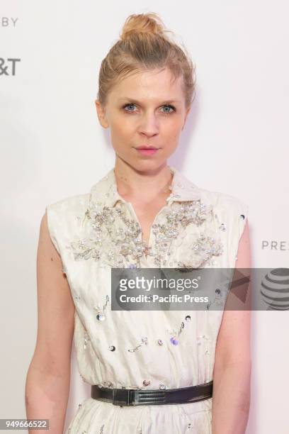 Clemence Poesy attends premiere of Genius: Picasso during Tribeca Film Festival at BMCC.