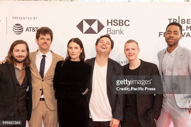 Michael Angarano, Andre Hyland, Dree Hemingway, Sam Boyd, Patrick Gibson, Jay Ellis attend premiere of In A Relationship during Tribeca Film Festival...