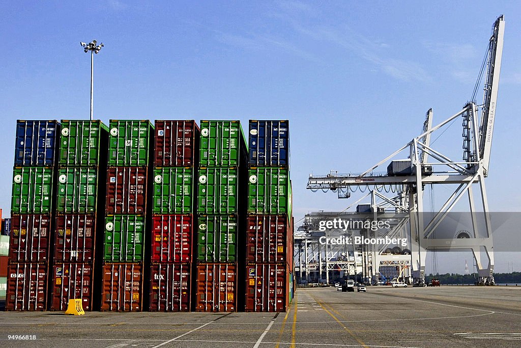 Geia Containers Containers are stacked at the Georgia Port Authority's Garden City ...
