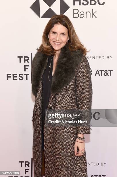 Producer Amy Ziering attends the "Bleeding Edge" premiere during the 2018 Tribeca Film Festival at SVA Theater on April 21, 2018 in New York City.