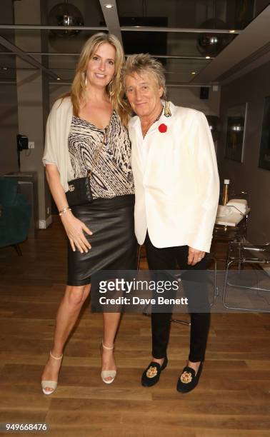 Penny Lancaster and Sir Rod Stewart attend a screening of "Rod The Mod" at BFI Southbank on April 21, 2018 in London, England.