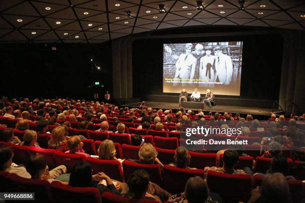 Director Francis Megahy, Sir Rod Stewart and BFI Archive TV Programmer Dick Fiddy speak during a Q&A at a screening of "Rod The Mod" at BFI Southbank...