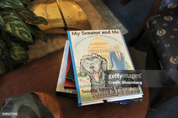 Children's book "My Senator and Me," written by former Senator Edward M. "Ted" Kennedy, sits on a table inside his office in the Russell Senate...