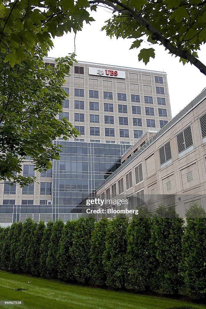 The offices of Swiss banking firm UBS AG stand in Stamford,