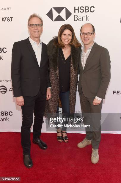 Filmmakers Kirby Dick and Amy Ziering attend the "Bleeding Edge" premiere during the 2018 Tribeca Film Festival at SVA Theater on April 21, 2018 in...