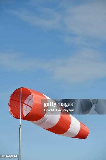 windsack, flag, wind direction sensor, germany - windsack stock pictures, royalty-free photos & images