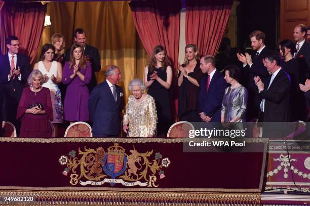 Camilla, Duchess of Cornwall, Princess Eguenie, Princess Beatrice, Prince Charles, Prince of Wales,Lady Louise Windsor, Sophie, Countess of Wessex,...