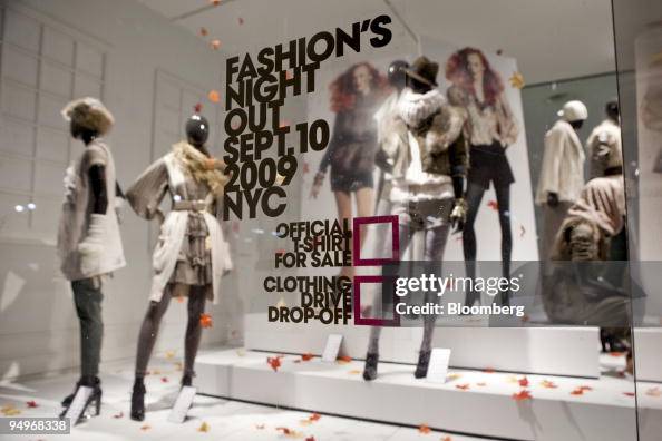 An H&M window display promotes Fashion's Night Out in New York, U.S ...