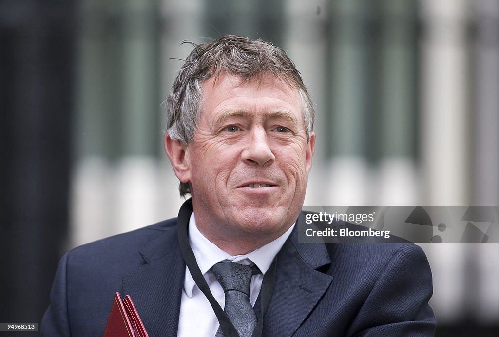 John Denham, U.K. communities secretary, arrives for the wee