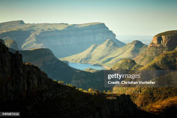 blyde river canyon and reservoir blyderivierspoort dam, mpumalanga, south africa - blyde river canyon stock pictures, royalty-free photos & images