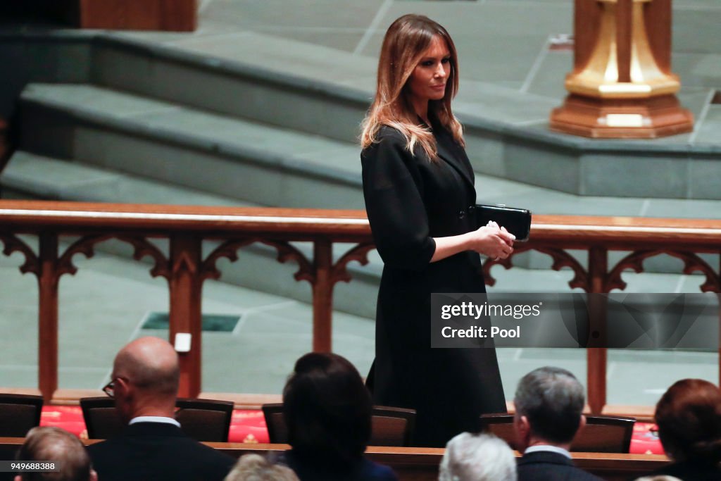 Mourners, Including Former Presidents, Attend Funeral For Barbara Bush