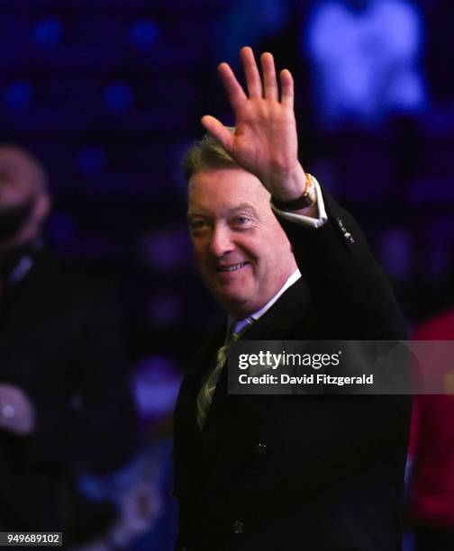 Belfast , Ireland - 21 April 2018; Promoter Frank Warren during the Boxing in SSE Arena Belfast event in Belfast.