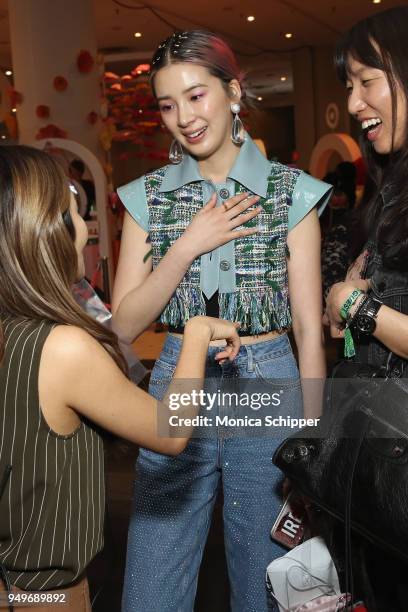 Irene Kim meets fans during Beautycon Festival NYC 2018 - Day 1 at Jacob Javits Center on April 21, 2018 in New York City.