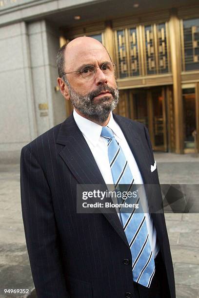 Gerald Shargel, attorney for Mark Dreier, leaves Federal District Court following the sentencing of his client to 20 years in prison in New York,...