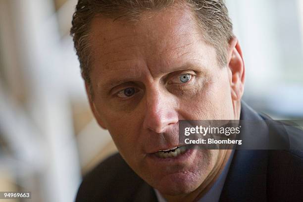 Stephen "Steve" Largent, chief executive officer of CTIA - The Wireless Association, speaks during an interview in Washington, D.C., U.S., on...