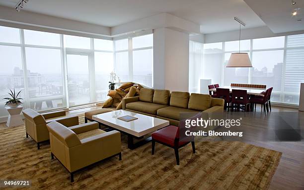 The living and dining room in the apartment of Marc Dreier, founder of the law firm Dreier LLP sentenced to 20 years in prison for defrauding hedge...