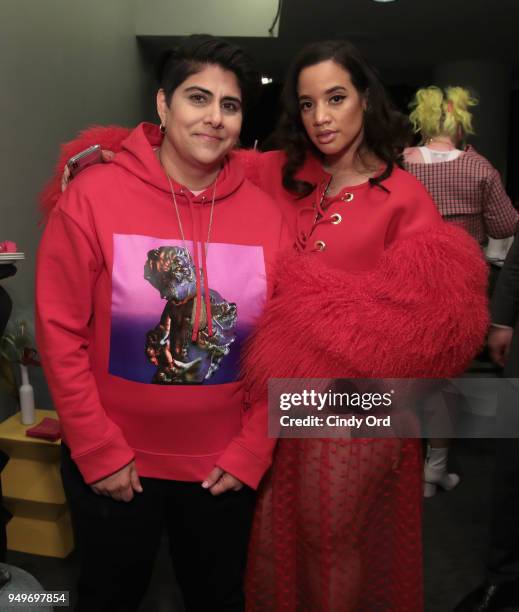 Beautycon Founder Moj Mahdara and Dascha Polanco attend Beautycon Festival NYC 2018 - Day 1 at Jacob Javits Center on April 21, 2018 in New York City.