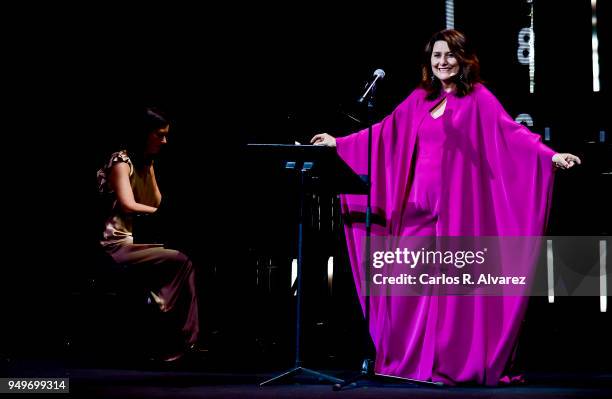 Adelfa Calvo during the 21th Malaga Film Festival closing ceremony at the Cervantes Teather on April 21, 2018 in Malaga, Spain.