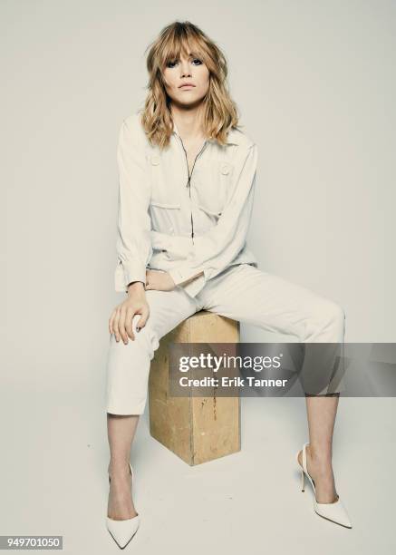 Suki Waterhouse of the film Jonathan poses for a portrait during the 2018 Tribeca Film Festival at Spring Studio on April 21, 2018 in New York City.