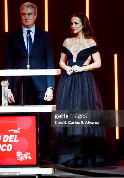 Paula Echevarria during the 21th Malaga Film Festival closing ceremony at the Cervantes Teather on April 21, 2018 in Malaga, Spain.