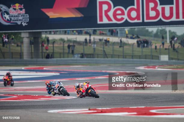 Marc Marquez of Spain rounds the bend during the MotoGP Red Bull U.S. Grand Prix of The Americas - Free Practice 3 at Circuit of The Americas on...