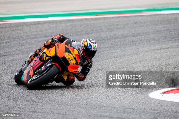 Pol Espargaro of Spain rounds the bend during the MotoGP Red Bull U.S. Grand Prix of The Americas - Qualifying at Circuit of The Americas on April...