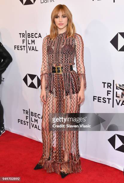 Suki Waterhouse attends a screening of "Jonathan" during the 2018 Tribeca Film Festival at SVA Theatre on April 21, 2018 in New York City.