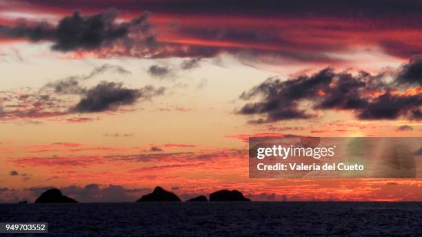 twilight on the tijucas islands - valeria del cueto stock pictures, royalty-free photos & images
