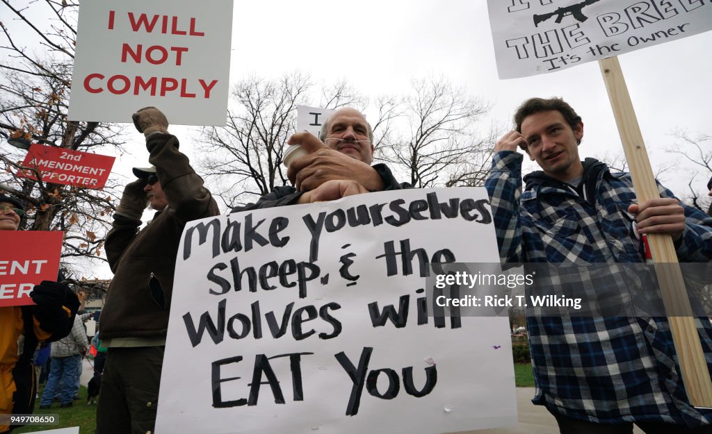 Pro Gun Rally Held In Boulder, Colorado, As City Considers A Local Ban On Assault Weapons