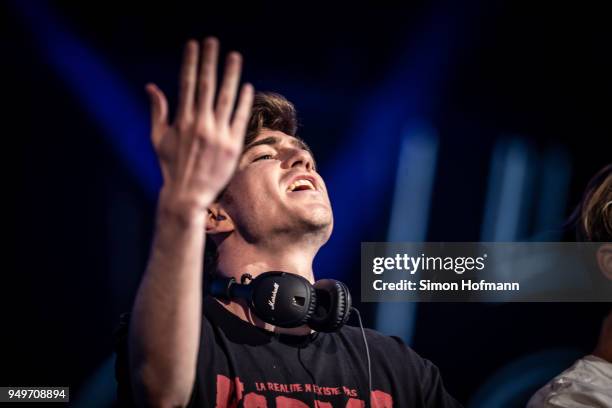 Ofenbach performs during the Radio Regenbogen 30th Anniversary Celebration at SAP Arena Mannheim on April 21, 2018 in Mannheim, Germany.