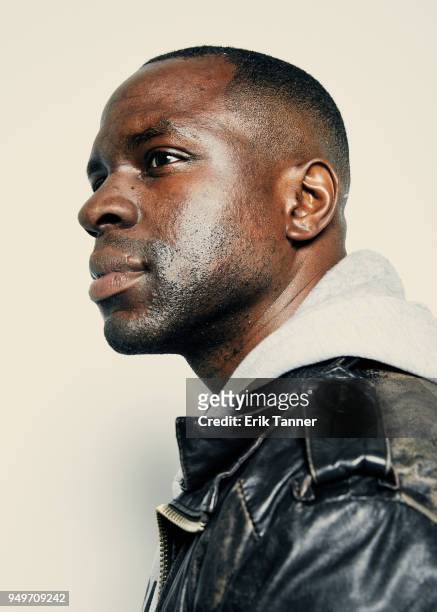 Gbenga Akinnagbe of the film Egg poses for a portrait during the 2018 Tribeca Film Festival at Spring Studio on April 21, 2018 in New York City.
