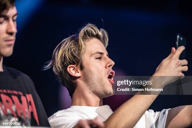 Ofenbach performs during the Radio Regenbogen 30th Anniversary Celebration at SAP Arena Mannheim on April 21, 2018 in Mannheim, Germany.