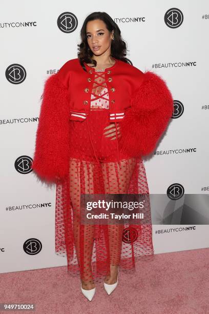 Dascha Polanco attends the 2018 Beautycon NYC at The Jacob K. Javits Convention Center on April 21, 2018 in New York City.