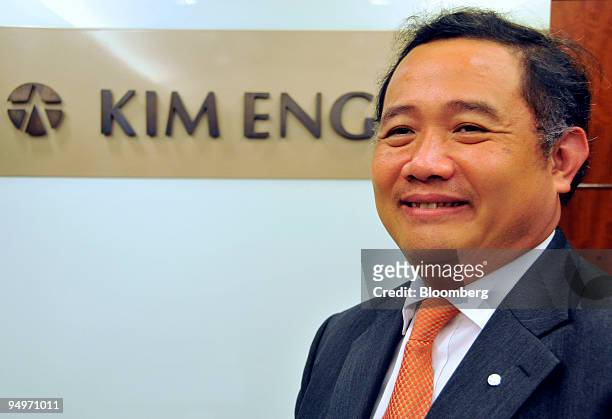 Montree Sornpaisarn, chief executive officer of Kim Eng Securities Pcl, poses for a photograph during an interview at the company's offices, in...
