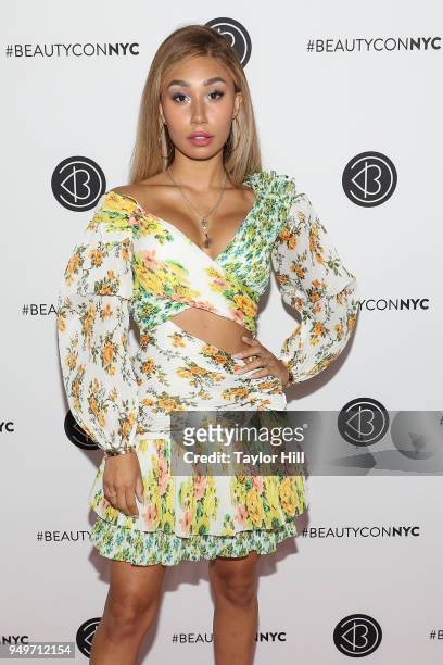 Eva Gutowski attends the 2018 Beautycon NYC at The Jacob K. Javits Convention Center on April 21, 2018 in New York City.