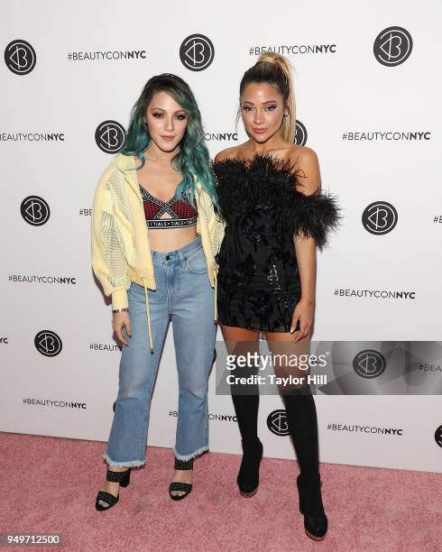 Niki DeMartino and Gabi DeMartino attend the 2018 Beautycon NYC at The Jacob K. Javits Convention Center on April 21, 2018 in New York City.
