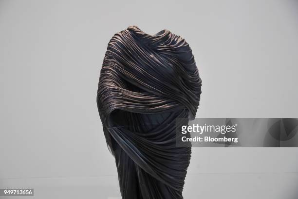 Nocturne 5, a sculpture by artist Karen LaMonte, sits on display at the Corning Museum of Glass in Corning, New York, U.S., on Tuesday, March 28,...