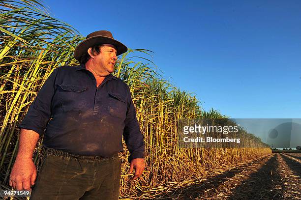 Allan Dingle stands on his sugar cane farm, Strathmore, in Bundaberg, Queensland, Australia, on Thursday, Aug. 13, 2009. The 86 percent surge in...