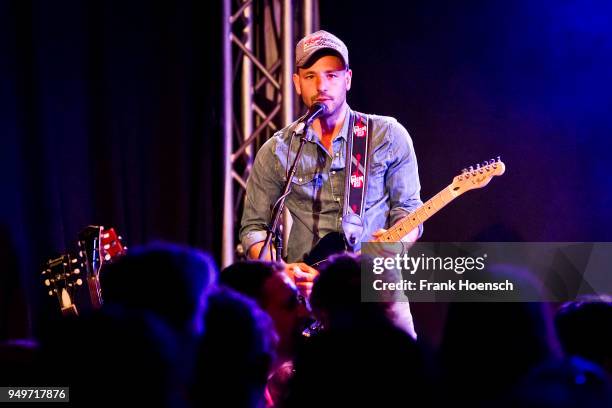 Gale Paridjanian of the British band Turin Brakes performs live on stage during a concert at the Frannz on April 21, 2018 in Berlin, Germany.