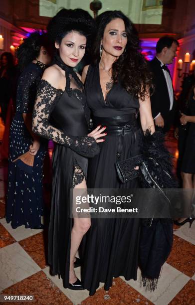 Nefer Suvio and Randi Ingerman attend a party to celebrate Nefer Suvio's birthday hosted by The Count and Countess Francesco & Chiara Dona Dalle Rose...