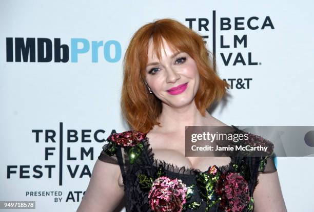 Actor Christina Hendricks attends the 2018 Tribeca Film Festival after party for "Egg" hosted by the IMDbPro App at TAO Downtown on April 21, 2018 in...