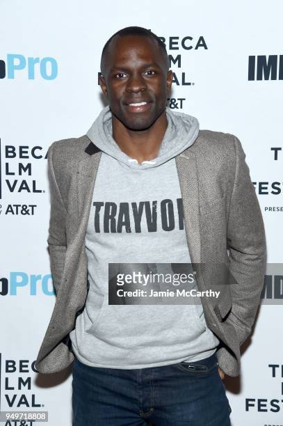 Actor Gbenga Akinnagbe attends the 2018 Tribeca Film Festival after party for "Egg" hosted by the IMDbPro App at TAO Downtown on April 21, 2018 in...