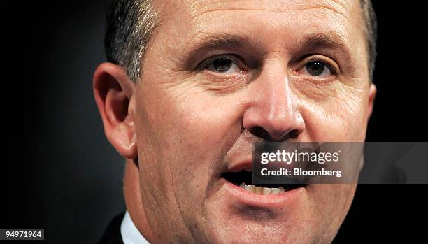 John Key, New Zealand's prime minister, speaks at a Trans-Tasman Business Circle luncheon, in Sydney, Australia, on Friday, Aug. 21, 2009. New...
