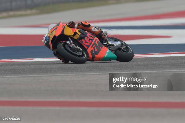 Pol Espargaro of Spain and Red Bull KTM Factory Racing rounds the bend during the MotoGP qualifying practice during the MotoGp Red Bull U.S. Grand...