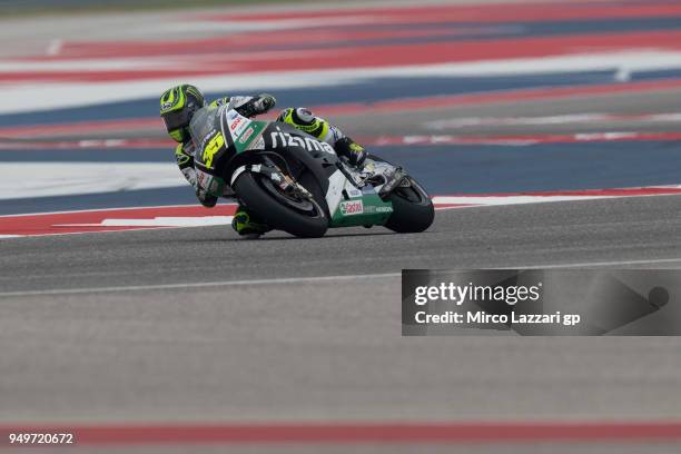 Cal Crutchlow of Great Britain and LCR Honda rounds the bend during the MotoGP qualifying practice during the MotoGp Red Bull U.S. Grand Prix of The...