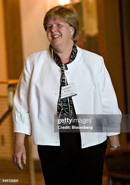 Christina Romer, chairman of the U.S. Council of Economic Advisers, arrives for a morning session during the Jackson Hole Economic Symposium at the...
