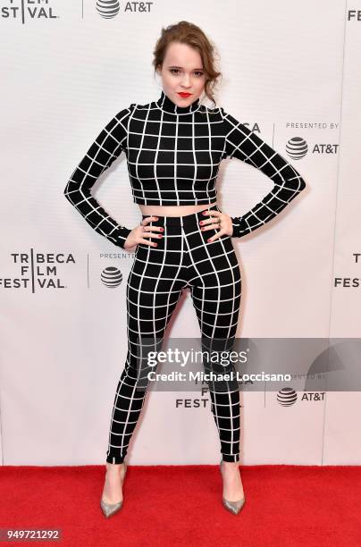 Nadia Alexander attends a screening of "The Dark" during the 2018 Tribeca Film Festivalat Cinepolis Chelsea on April 21, 2018 in New York City.
