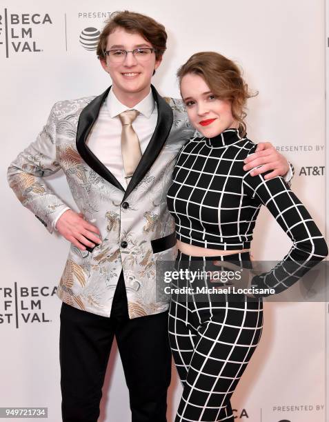 Toby Nichols and Nadia Alexander attend a screening of "The Dark" during the 2018 Tribeca Film Festivalat Cinepolis Chelsea on April 21, 2018 in New...